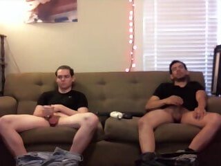 2 guy cum together  9