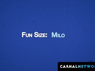 Milo swallowed and pounced on Cain Marko's fat cock and got rewarded with a hot throat fuck